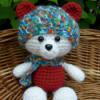 22 cm es sapks horgolt maci amigurumi Baba mama gyerek Jtk Jtkfigura Plssllat rongyjtk Horgols Baba s bbkszts Horgolssal teljes egszben kzzel kszlt macika Magassga a lbtl a fe