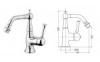 Bignatese Denver Bidet csaptelep leeresztvel krm