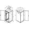 Equip 19 Rack szekrny vegajt 42U 600x600 fekete