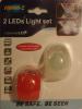 Szilikon vzll kivitel 1db els fehr led lmpa 2 led 1db hts piros led lmpa 2 led Rugalmas szilikon lmpatest Ers fny LED
