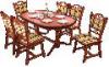 Mnchen 6 szemlyes tkez mretei asztal 160X100 2X40cm 160X100 3X40cm szk 98X49X45cm