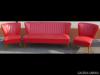 Y939 R2 Retro klubfotel piros design lgarnitra