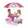 Hello Kitty mintval dsztett piknik asztal napernyvel s trsasjtkkal kiegsztve Kertben s laksban egyarnt hasznlhat letkor 2 v