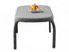 Poli rattan tkez asztal Rio UV ll idjrsll specilis manyag rattan klnsen bonyolult optikai veg tetejre Szn szrke fonott tkez asztal 1x 175x88x76 cm