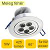 Bepthet power led spot lmpatest 5 db 1 wattos power leddel billenthet kivitelben Fnyteljestmnye egy 50 wattos halogn spot