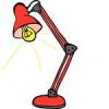 Hivatal asztal lmpa Clipart vektor