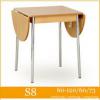 Bvthet 60 60cm 2 4 szemlyes ngyzetese laminlt ktfle anyagbl kszlt asztallapos ABS lvdvel elltott tkezasztal gerfa sznben Lbai krmozott fm A kpen