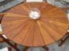 Sun elegance teakfa asztal kr alak 150 cm es