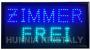 LED tbla ZIMMER FREI felirattal 48x25 cm