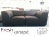 Fresh fekete textilbr elemes kanap