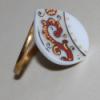 Finom szecesszi gyr kszer ra Frfiaknak Magyar motvumokkal Gyr kszerkszts Kermia Ritka antik Zsolnay porceln tnyr darabkja 1930 bl Kzzel festett remekm Finoman velt minti Meska