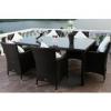 SUNSHINE 8 szemlyes polyrattan tkez kerti btor barna azonnal