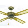 Eszttikus fnyes rz szn mennyezeti ventiltor 3 fokozat hzzsinros kapcsolval hbiztostkkal falaptos 5400m3 h 60W Lapt tmr 1300mm
