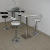 Olasz fekete s fehr aztallap inox asztallbon kinal Asztal