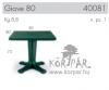 Giove 80 80x80cm szgletes asztal