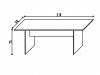 Ravenna i3 trgyalasztal 210 cm
