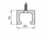 Tolajt ajtvezet sin 1180x20x16 feket