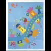 Haba sznyeg fantzia vros 140 105cm Vidm gyerek sznyeg vros az tmentn Anyaga gyapj textil htoldallal Mrete 120x120cm
