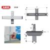 Abus 2520W ablakzr ablak kifesztsgtl Osztval rendelkez befel nyl ktszrny ablakokhoz Nyits kulccsal zrs a retesz elfordtsval Szerels az ablakkeretre a kt ablak kz