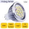 12 Voltos Mr16 foglalat led spot nagy teljestmnnyel Az 50 wattos 12 Voltos halogn izzk fnyerejnl ersebben vilgt a vilgtsi szge viszont