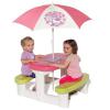 Hello Kitty Piknik asztal napernyvel Smoby 310256 A Smoby jdonsga ez a piknik asztal mellyel Hello Kitty meghvja kis bartait egy kellemes piknikre A kicsik mreteihez igazod 47 cm magas asztalho