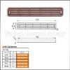 Szellzrcs 444 ngyszg alak 203x35x14mm Barna