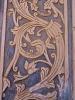 Closeup virgos stukk dekorci bels fal hist
