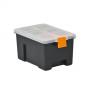 tsll manyag Csattal zrd transzparens fedllel 1 nagy rekesszel 1 db kivehet 4 rekeszes trolval Mret 143x235x130mm