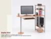 Fmszerkezet rasztal MDF ger szn rlappal oldalt polcos Mrete 120X45X75cm a polcos rsz 120cm magas