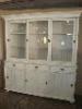 XX sz eleje Rgi feny knyves szekrny szerkezetileg feljtott llapotban Vzhatlan anyag festkkel felletkezelve Mret 210x198x43cm 3 section white bookcase