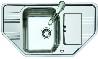 TEKA COSMOS 45 E CN mikrotextrs Sarok mosogattlca mikrotextrs inox