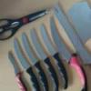 10 db os Contour Pro Knives kskszlet aprt s metl filz szeletel hmoz ksekkel ollval s 4 db steak kssel
