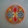 Sttben vilgt mandala virg Dekorci Konyhafelszerels Htmgnes Dsz 10 cm tmrj gipszbl kszlt mandala A minta egyedileg kszlt vsssel amit sttb Meska