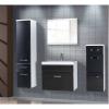 Evo modern frdszoba btor fehr MDF szrke metl magasfny A fenti r tartalmazza a mosdtlat s a tkrt is Komplett frdszoba btor szett Rendezze be frdszobjt modern btorelemekkel a lehet
