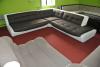 Clou fix sarok lgarnitra a nmet Newlook cg prmium kategris termke Elegns velt forma steppelt lfellettel szlcsiszolt aluminium lbakkal anyaga fehr textlbr s bronz barna szvet kombi