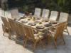Royal teakfa asztal 120x240 300 360 cm es