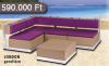 London Polyrattan kerti btor