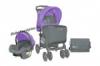 Lorelli Foxy set travel system babakocsi bbihordozval gray violet dandelion