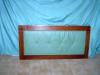 tcsillagos szllodbl szrmaz hasznlt j llapot falra akaszthat franciagy fejrsz sttbarna sznezett profilos NDF farsz mlytztt zld mbr huzattal kt mretben Mret 145 x 70cm