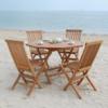 Burma TEAK kerti tkez asztal + 4db szk