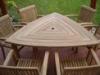 Tahiti Furniture Golden Triangle 150cm exkluzv hromszg teakfa asztal 5418