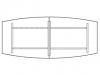 160cm szles trgyalasztal