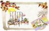 Rizs Torta asztal bellts Chuseok