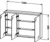 Duravit Darling New, tkrs szekrny vilgtssal 120 cm szles 7538