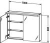 Duravit Darling New, tkrs szekrny vilgtssal 100 cm szles 7537