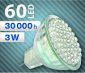 Lumee energiatakarkos led spot izz GU5 3 foglalattal melegfehr fnnyel 12V tpfeszltsg 6V 17V 60 ledes lmpa 2 4W energiafelvtel mellett kb 35W izznak megfelel fnyer 30 000 ra vrhat zem