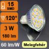 LED lmpa MR16 SMD5050x15 3Watt 120 meleg fehr