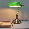 Old Bank stlus asztali lmpa zld rnykban Pullswitch