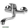 Mosogat mosd csaptelep falra szerelhet fnyes 20cm hajltott szrral 40mm hzras kermia betttel