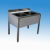 Ktmedencs nagykonyhai s ipari mosogat 1000x600x850 mm lbazattal szifonnal 400x400x250 mm es medenckkel